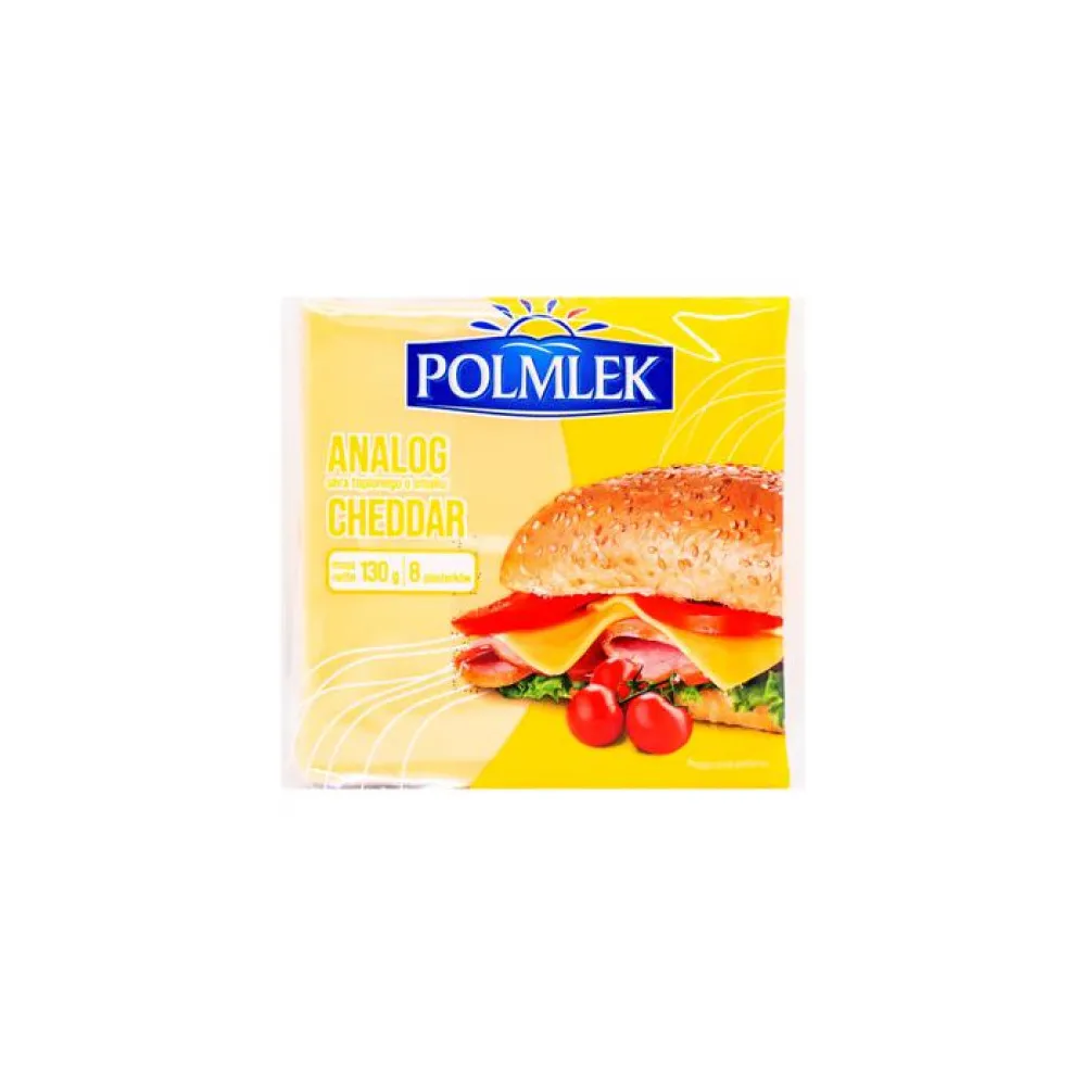 Сир тостовий Polmlek Чеддар 130гр  арт. 06397 