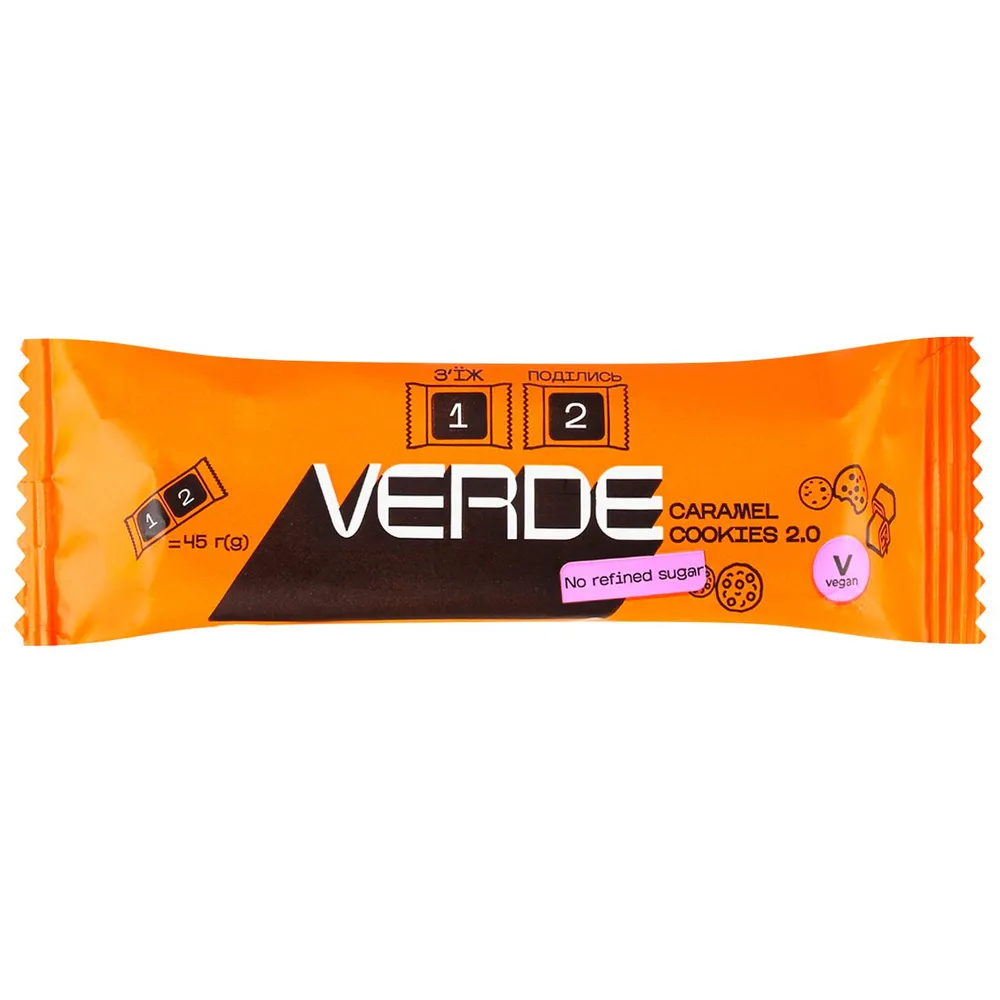 Батончик Verde Печиво-карамель  б/ц 45гр  арт. 09300 