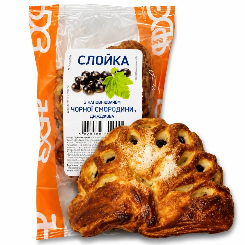 Слойка НБХЗ з чорною смородиною 90гр  арт. 09815 