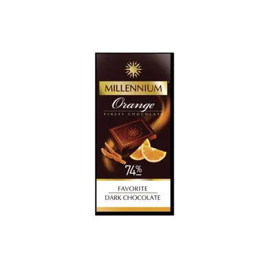 Шоколад Millennium Favorite Orange,чорний 74% 100гр  арт. 02681