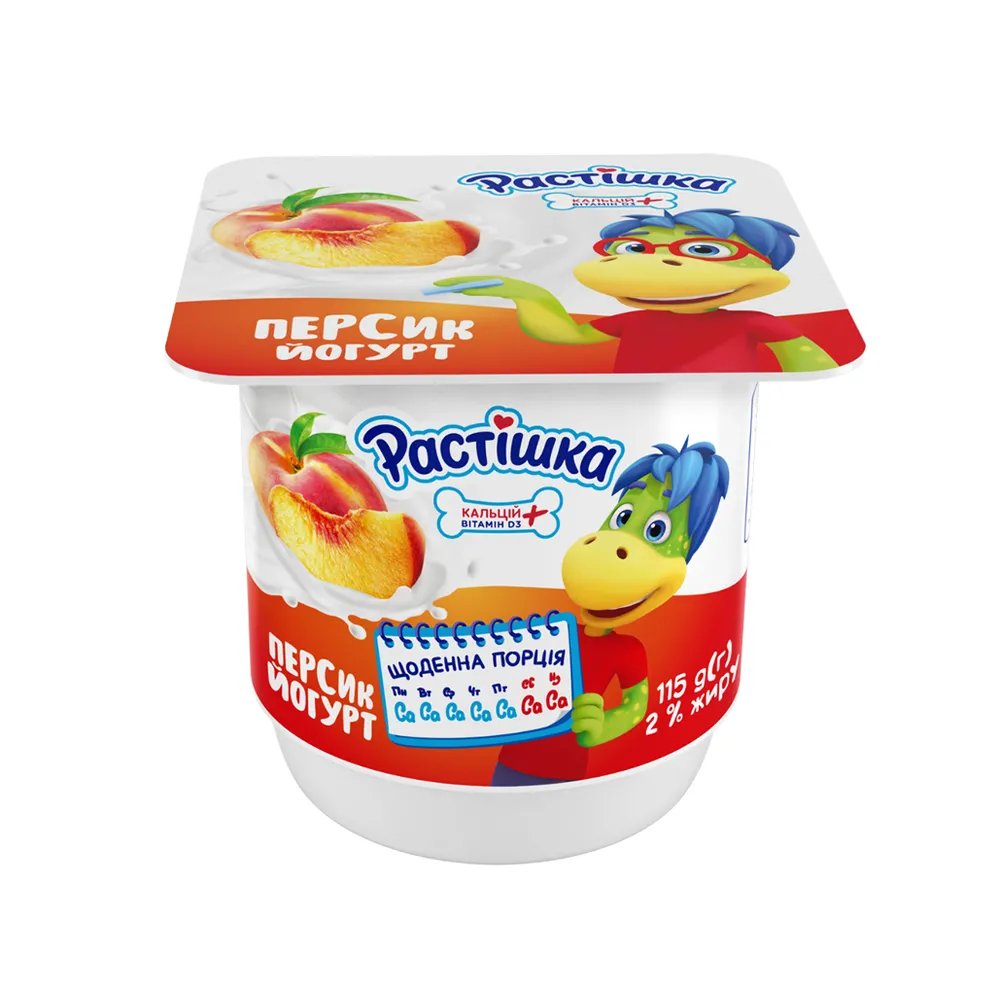Йогурт Ростишка стак персик 115гр  арт. 04250 