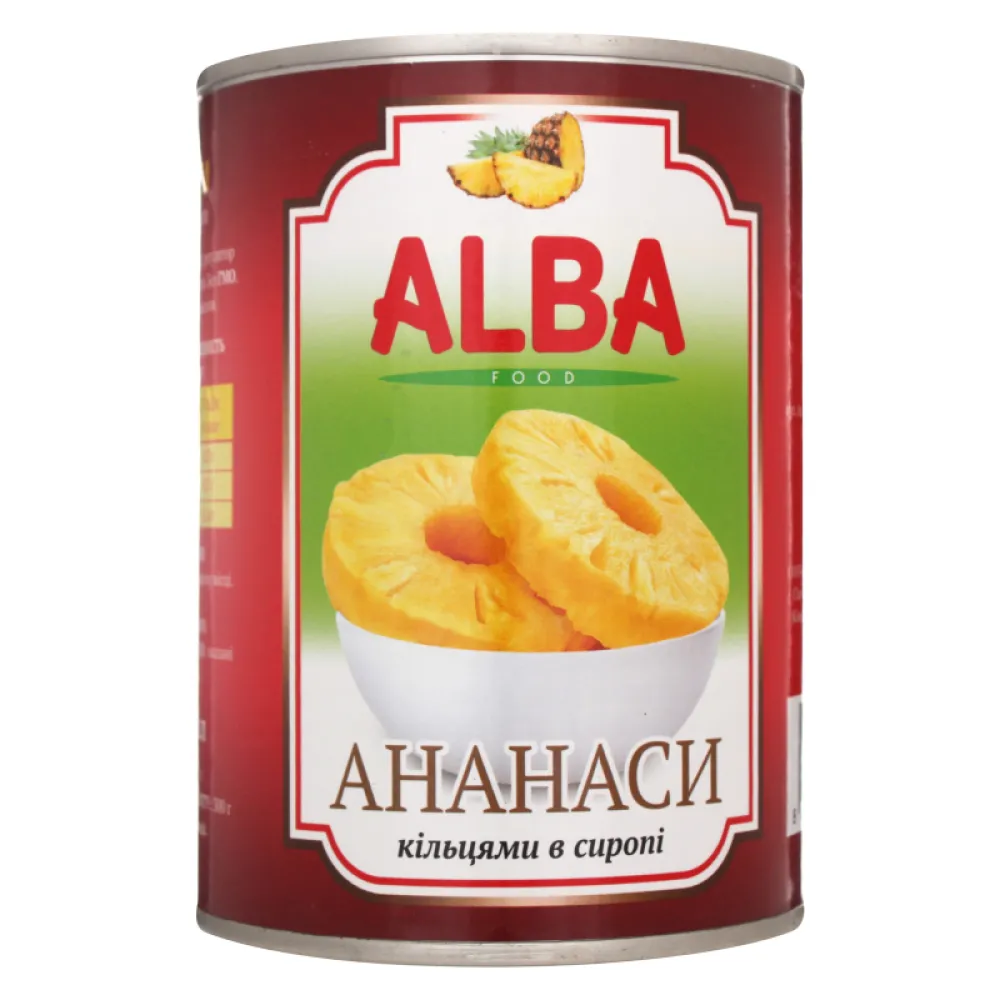 Ананас Alba кільця 580гр  арт. 07747 