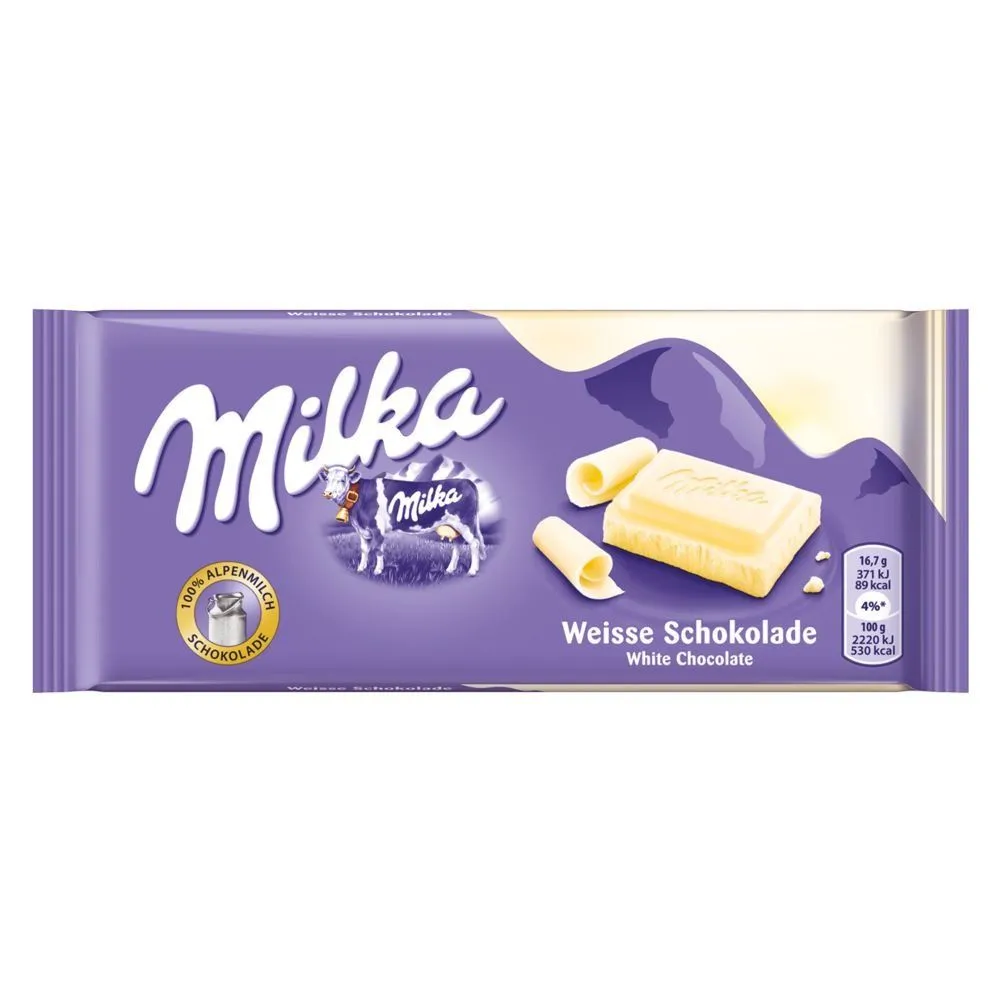 Шоколад Milka біл.шоколад 100гр  арт. 07833 