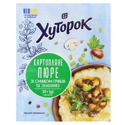 Картопляне пюре швид.приг. Хуторок Гриби та зелень 30гр  арт. 10821