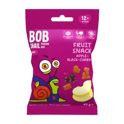 Фруктовий снек Bob Snail Ябл-чорна смр. 40гр  арт. 05414