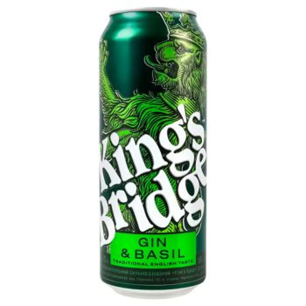 Напій слабоалкогольний King's Bridge Gin & Basil 0.5л  арт. 10806 