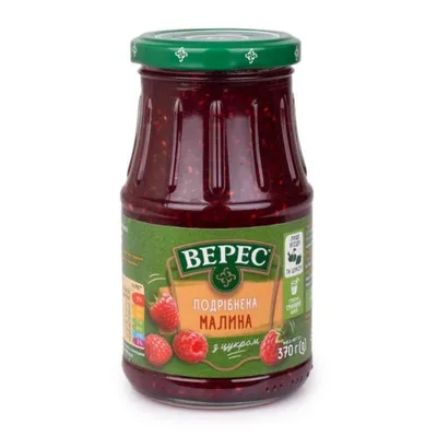 Варення Верес Конфітюр Малина з цукром 370гр  арт. 06054