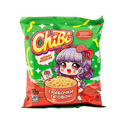 Вермішель швидкого приготування ChiBi Гриби 60г  арт. 07395