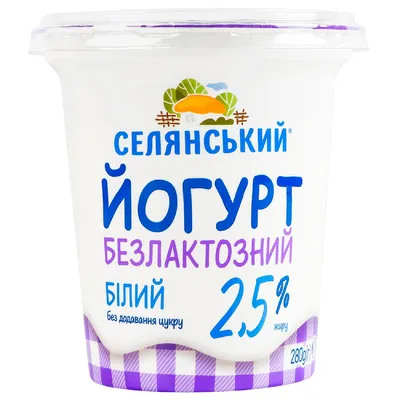 Йогурт Селянське б/л білий 280гр  арт. 09899