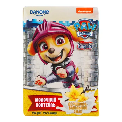 Молочний коктейль Danone Paw Patrol Вершки-Ваніль 2.5% 212гр  арт. 02967
