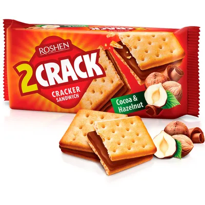 Крекер Roshen 2 Crack какао-горіх 235гр  арт. 06441