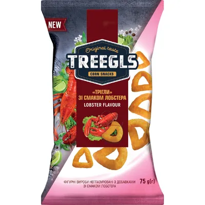 Снек Treegls Кукур.з лобстером 75гр  арт. 08689