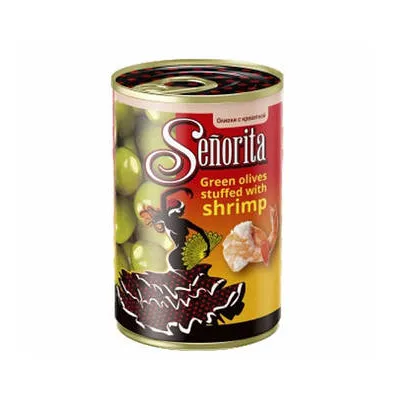 Оливки Senorita З креветками 280гр  арт. 00492