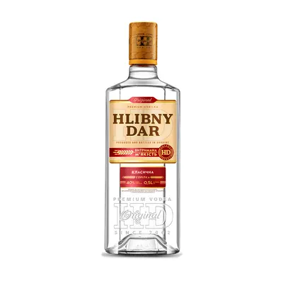 Горілка Hlibny Dar Класична 0.5л  арт. 00318