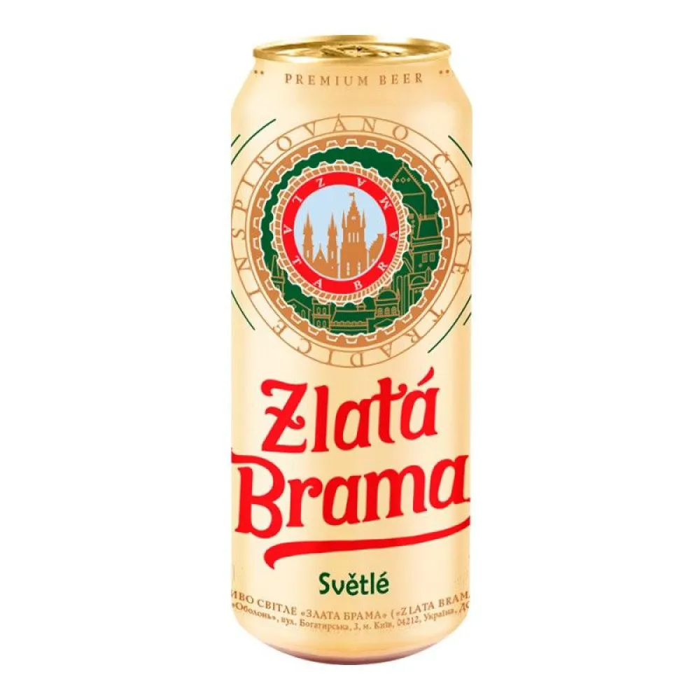 Пиво Zlata Brama з/б 0.5л  арт. 08691 