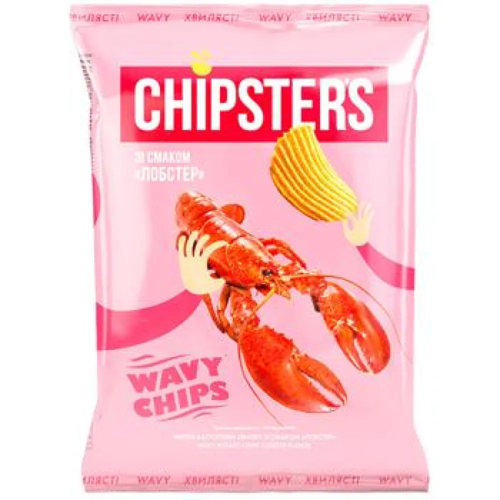 Чипси Chipster's Велика хвиля Лобстер 95гр  арт. 10646 