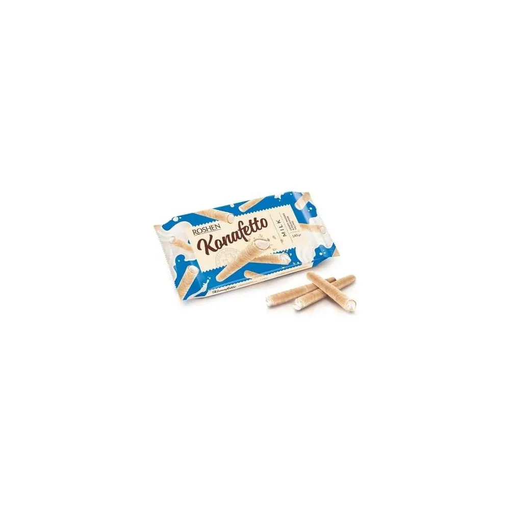 Вафельні трубочки Roshen Konafetto молочні 140гр  арт. 06960 