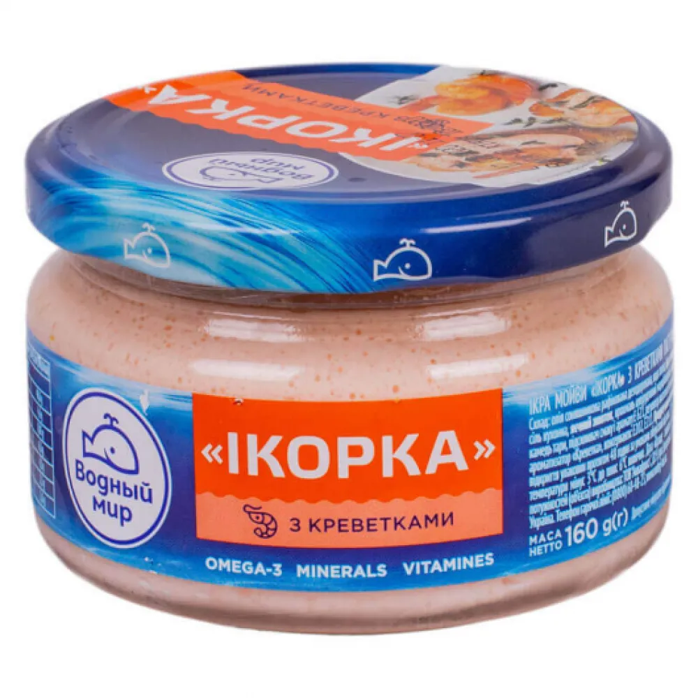 Ікорка Водний світ Украина з креветками 160гр  арт. 07465 