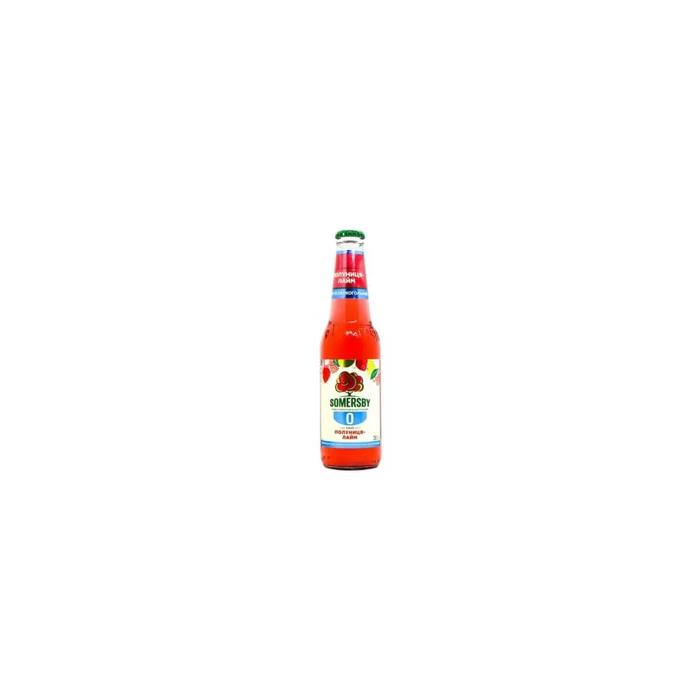 Напій слабоалкогольний Сидр Somersby безалк. Полуниця-лайм 0,33л  арт. 10857 