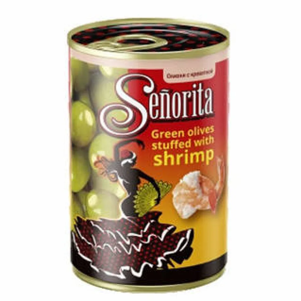 Оливки Senorita З креветками 280гр  арт. 00492 