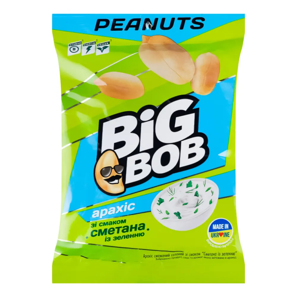 Арахіс Big Bob Сметана-зелень 120гр  арт. 07017 