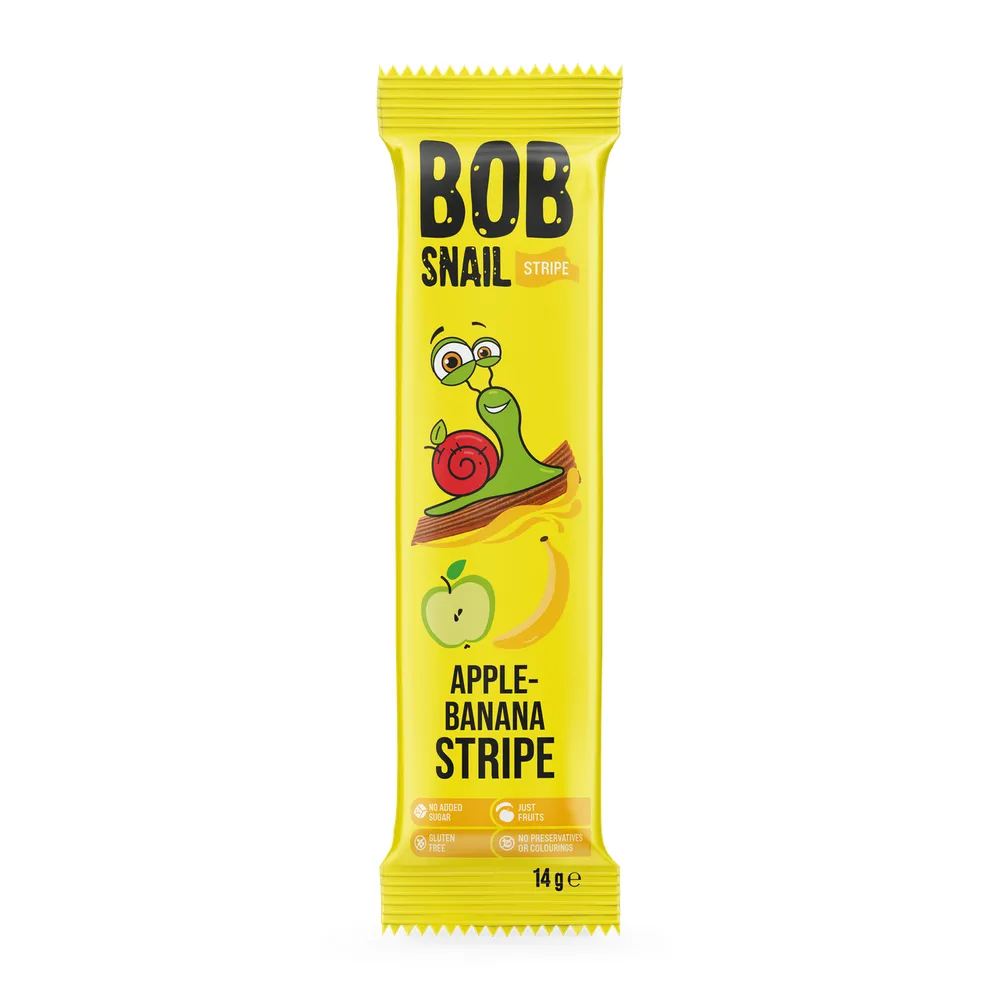 Цукерка Bob Snail ябл-бан 14гр  арт. 02759 