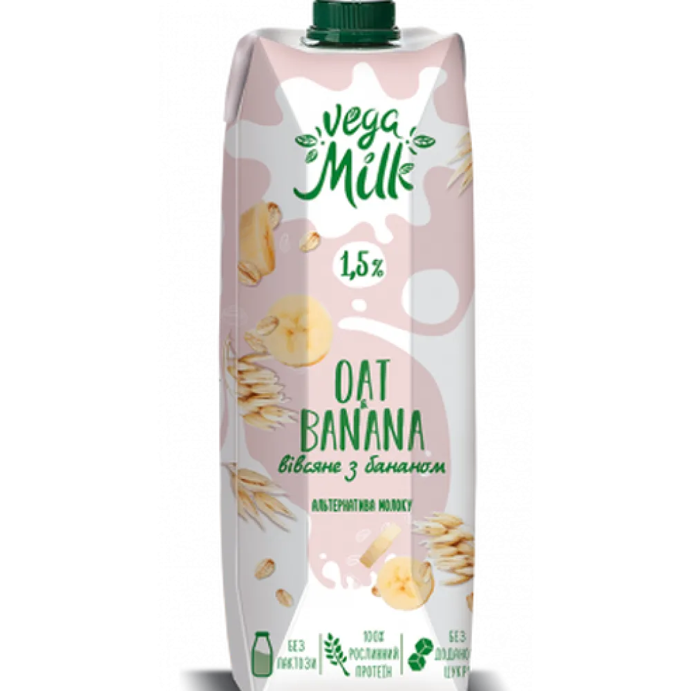 Напій вівсяний Vega Milk з бананом 950мл  арт. 05760 
