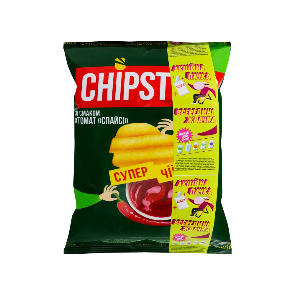 Чипси Chipster's томат спайсі 95гр  арт. 07696 