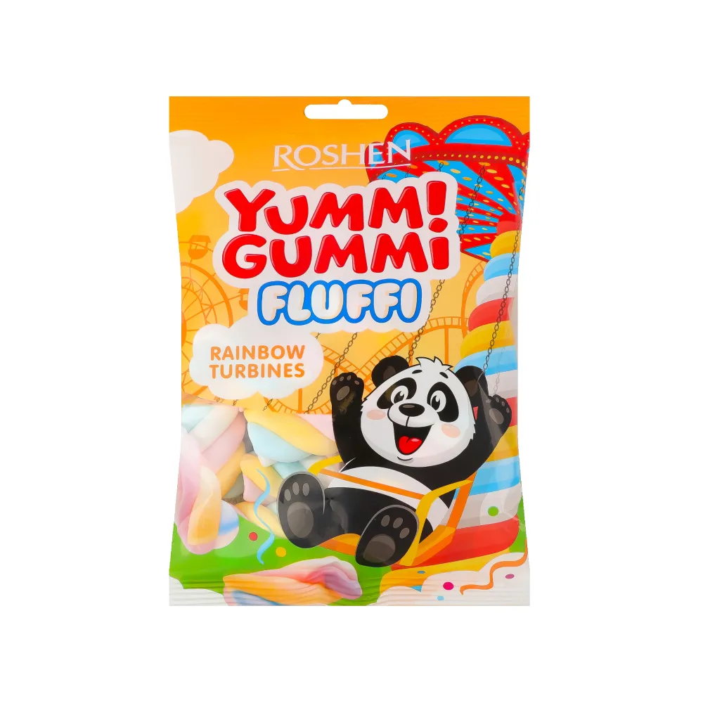 Маршмелоу Yummi Gummi Fluffi Rainbow Turbines 65гр  арт. 10589 