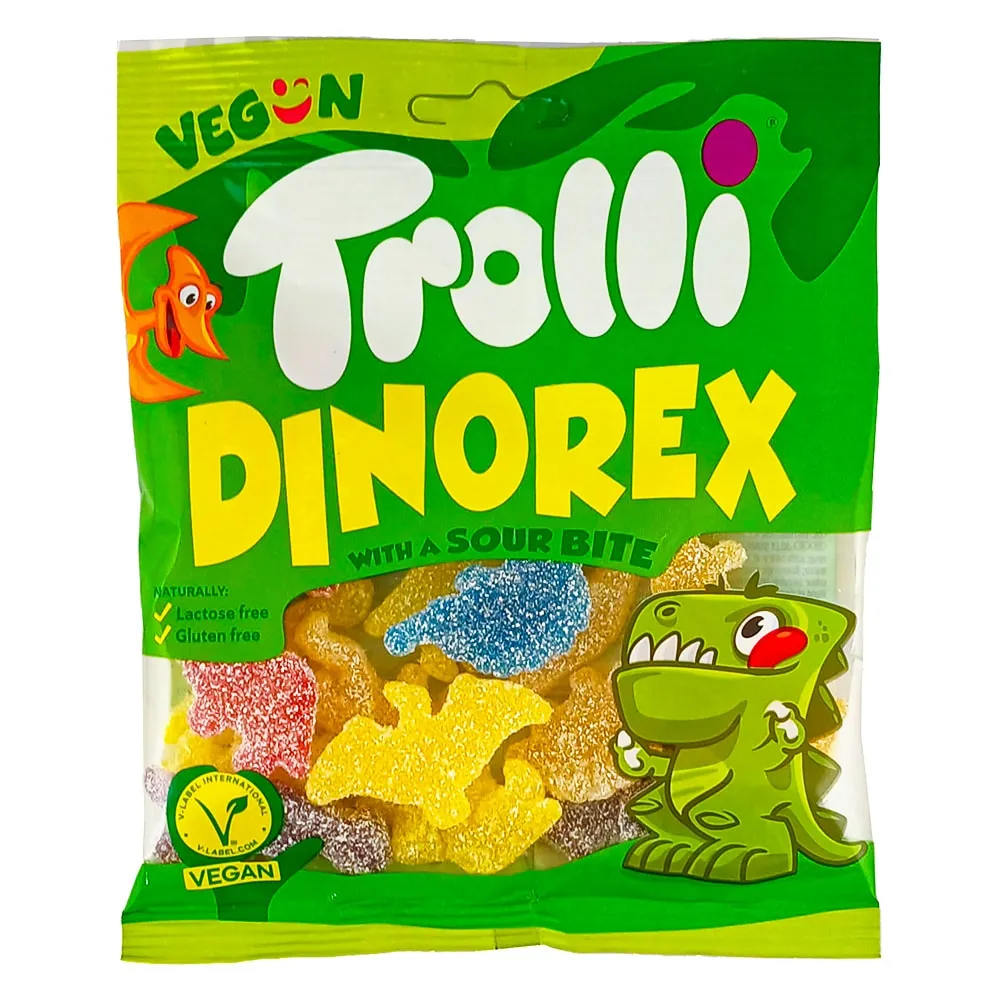 Желейна цукерка Trolli Дінорекс 100гр  арт. 04288 