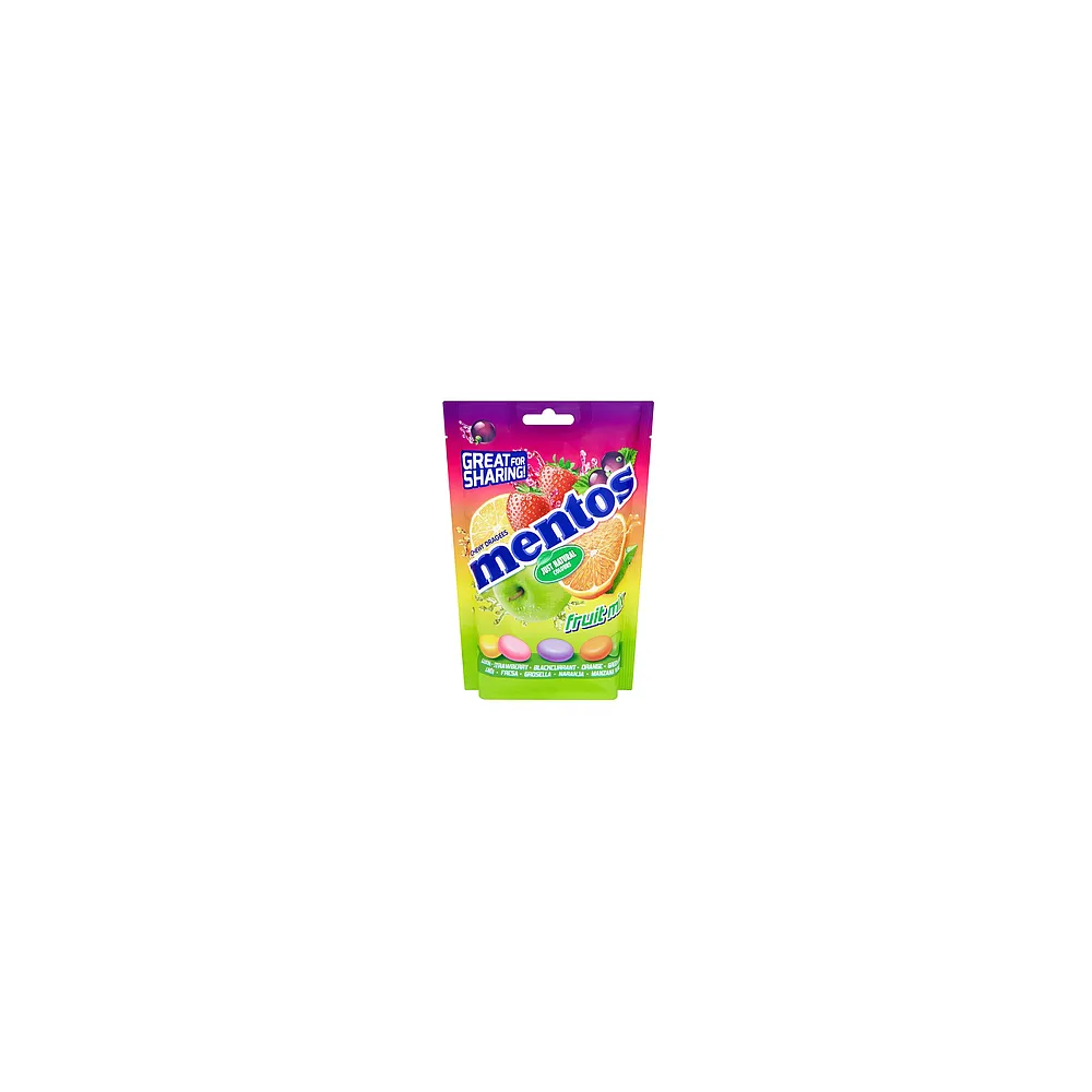 Цукерка Mentos Жув. фрукт.мікс 160гр  арт. 07280 