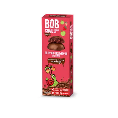 Цукерка Bob Snail Яблучно-виш. в шок. 30гр  арт. 07111