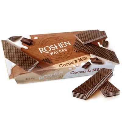 Вафля Roshen Какао-молоко Акц. 216гр  арт. 09536