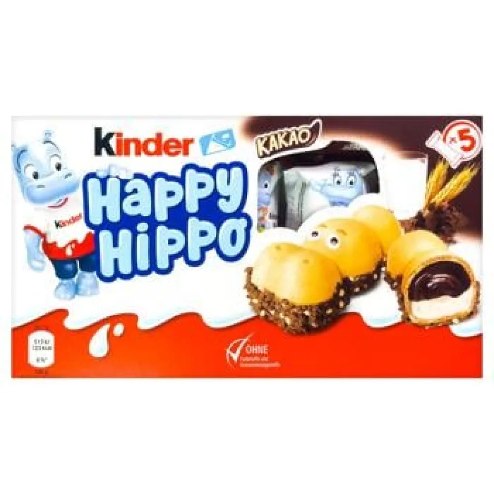 Печиво Kinder Happy Hippo какао 104гр  арт. 01578 