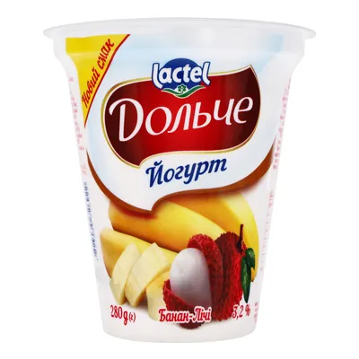 Йогурт Дольче Банан Лічі 280гр  арт. 04456