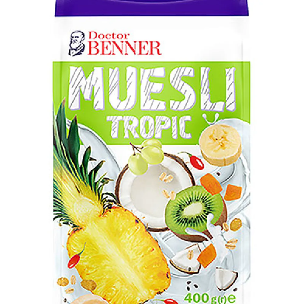 Мюслі Dr.Benner Тропік 400гр  арт. 04513 