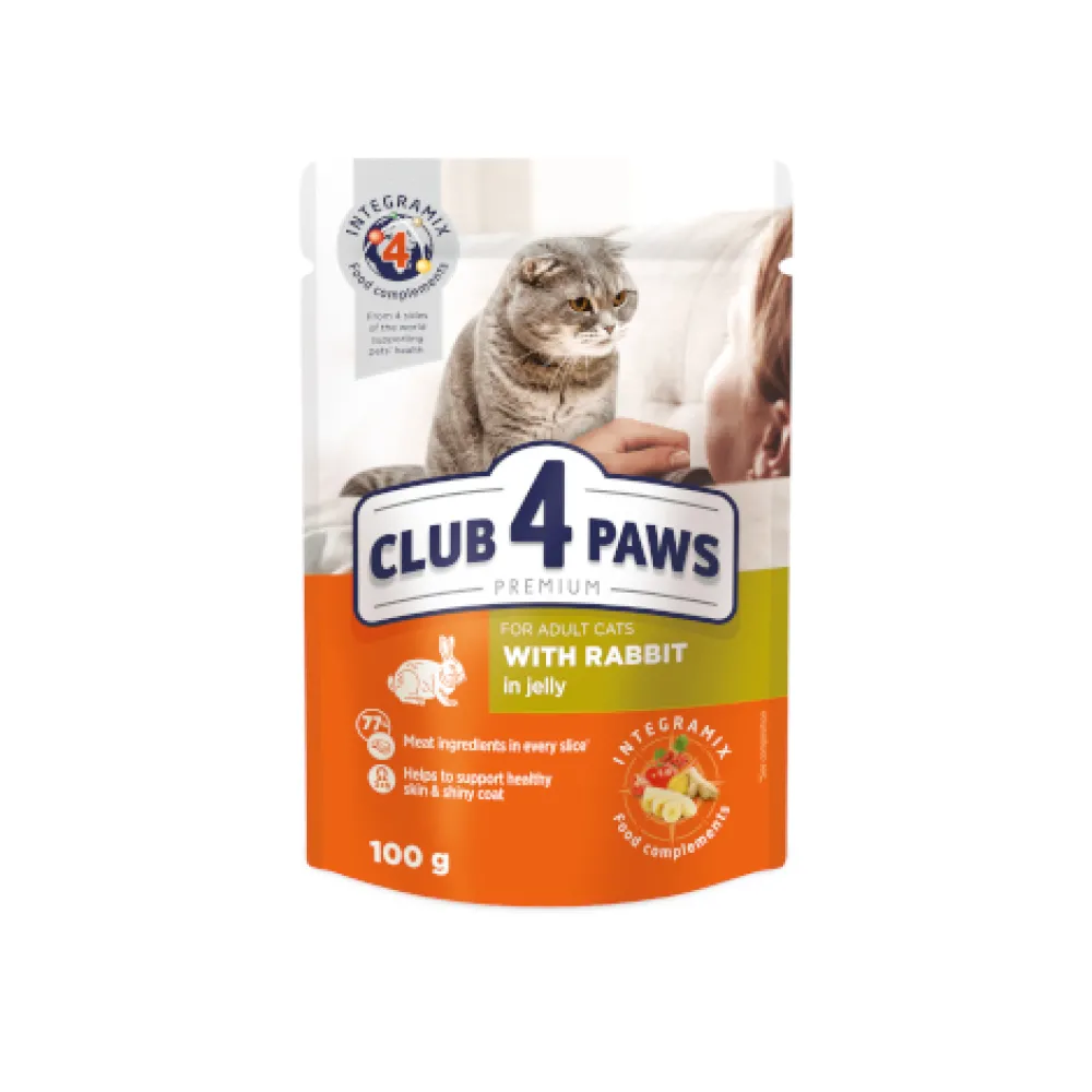 Рідкий корм для котів Club 4 Paws Кролик 100гр  арт. 07249 