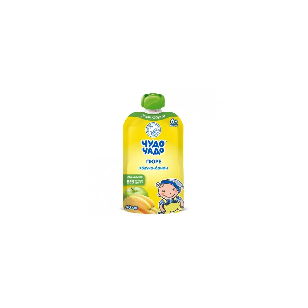 Пюре фруктове Чудо Чадо Ябл.-бан. 90гр  арт. 06612 