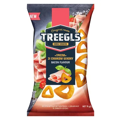 Снек Treegls Кукур.з беконом 75гр  арт. 08688