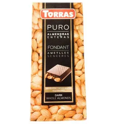 Шоколад Torras Dark Whole Almonds 200гр  арт. 06359