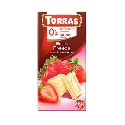 Шоколад Torras білий з полун. б/ц 75гр  арт. 02981