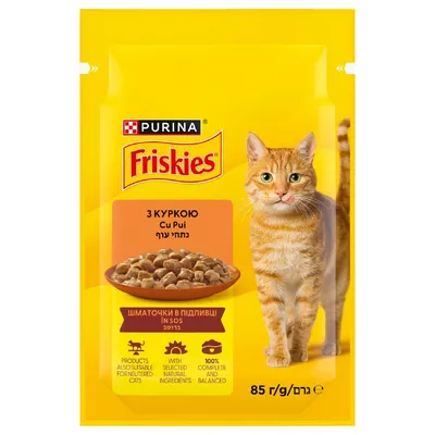 Рідкий корм для котів Friskies курка 85гр  арт. 10654