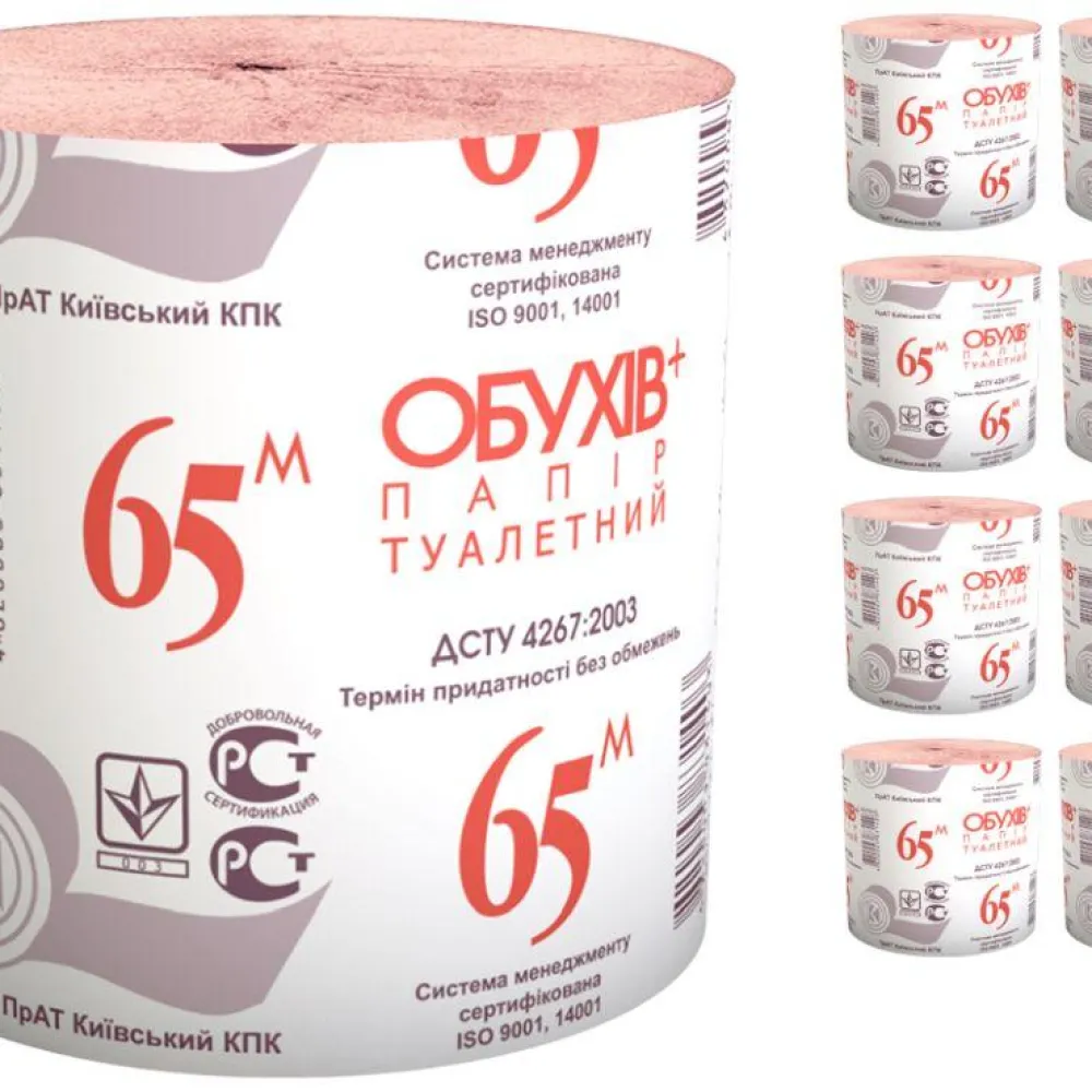 Туал.папір Обухів рожева 1шт  арт. 09519 