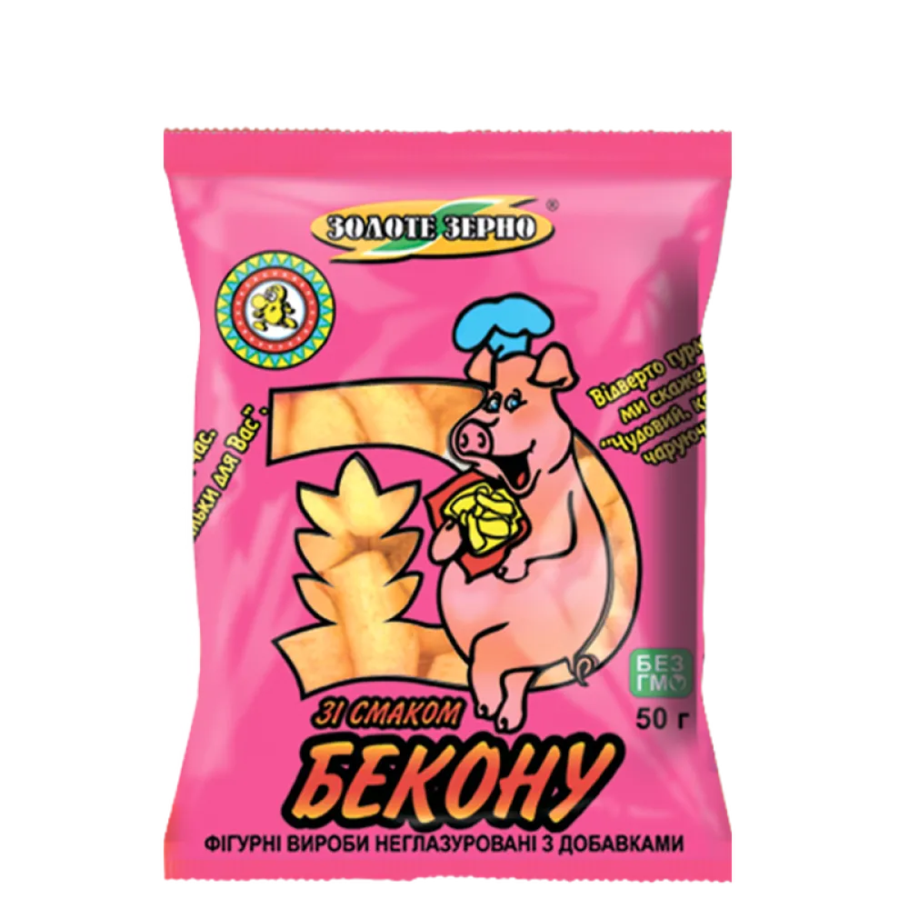Кукурудзяні палички Золоте Зерно зі см.бекону 60гр  арт. 06600 