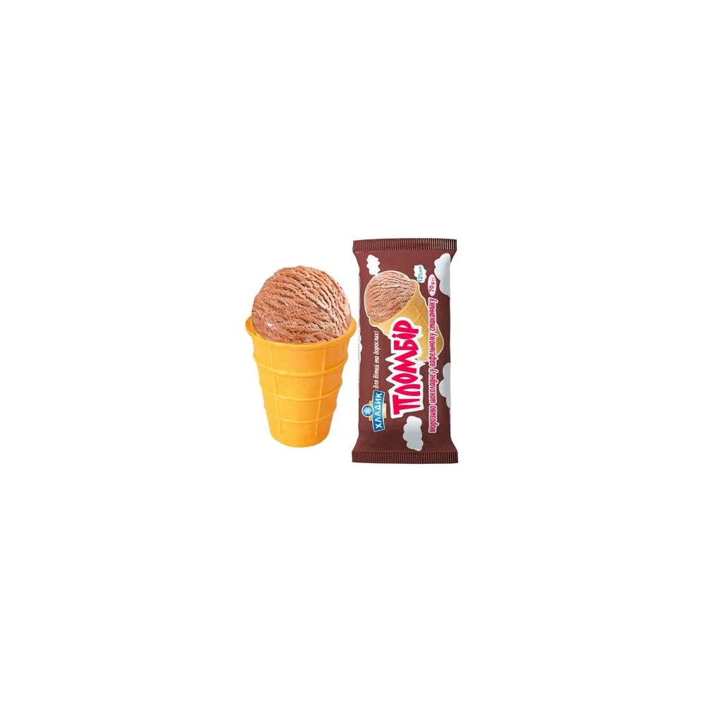 Морозиво Хладик Пломбір шокол стак. 70гр  арт. 05699 