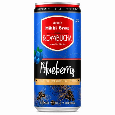 Напій сл.газ. Mikki Brew Kombucha Blueberry 0.33л  арт. 09844