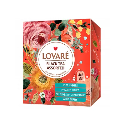Чай Lovare чорний 32пак  арт. 03614