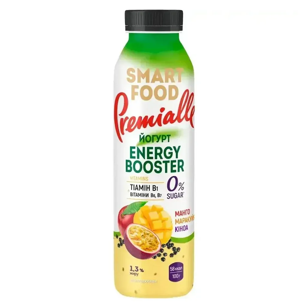 Йогурт Premialle Smart Food манго-маракуйя-кіноа 290гр  арт. 09955 