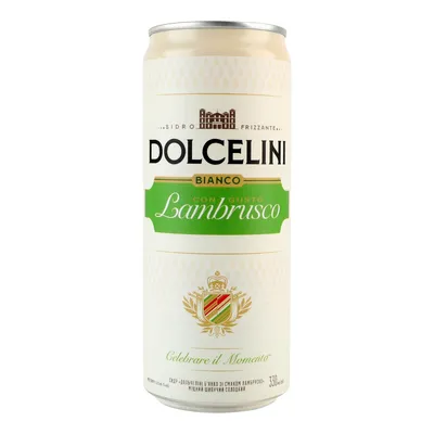 Напій слабоалкогольний Сидр Lambrusco Dolcelini Bianco 0.33л  арт. 05910