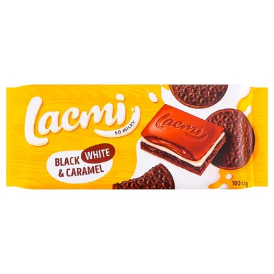 Шоколад Lacmi Black White&caramel 100гр  арт. 09533